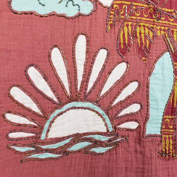 Soft Surroundings Terracotta Floral Long Sleeve Dress - Picture 11 of 16